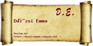 Dézsi Emma névjegykártya